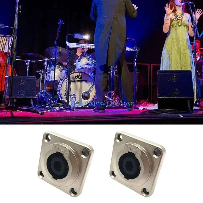 U75B 4Pole Professional Music Panel Mount Speaker Metal Socket Connector For Stage