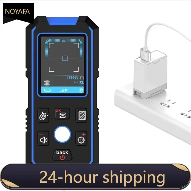 

NOYAFA NF-518 Metal Detector Backlit Black AC Wood Stud Finder Cable Wires Depth Tracker Undeground Wall Scanner LCD HD Display