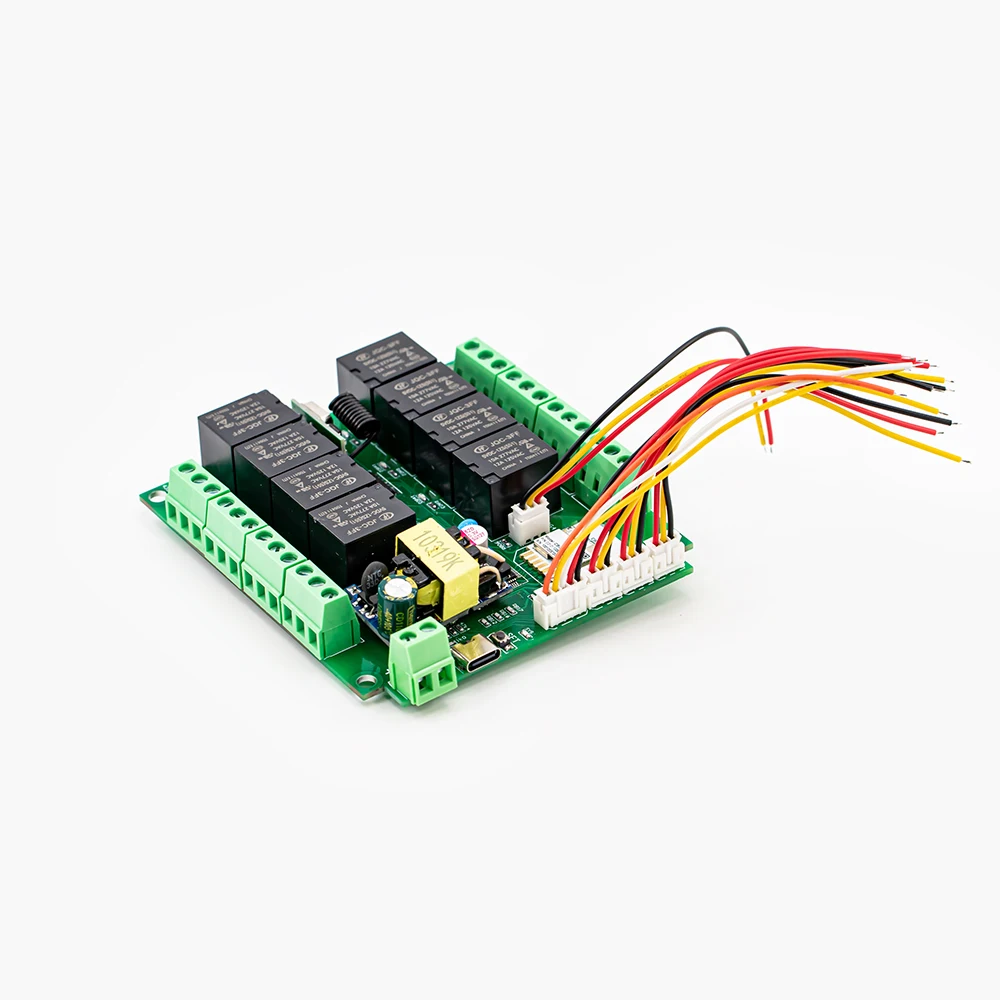 Tuya-relé de Control remoto WiFi/Zigbee de 8 canales, soporte de pantalla de estado de circuito de 4 vías, 4 controles de entrada de temperatura y