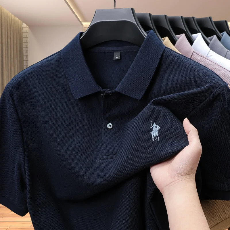 100% Baumwolle Luxus-Modemarke Paul Besticktes Poloshirt Sommer Bestseller Neues Komfortables und Atmungsaktives Kurzarm-Oberteil