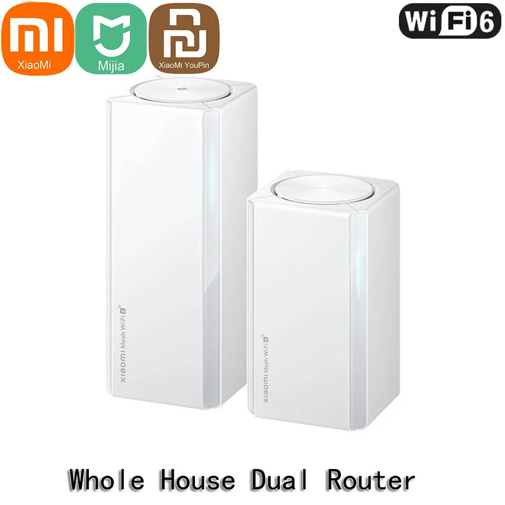 Xiaomi Redmi Whole House Dual WIFI6 Qualcomm CPU Bluetooth MESH 160MHZ NFC WPA3 Vpn Use Mesh Repeater External Signal Mi Router
