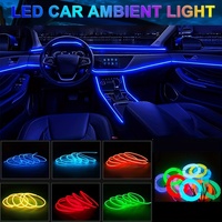 3M Atmosphere Lamp EL Cold Light Line With USB DIY Decorative Dash Board Console Auto LED Ambient Light Car Interior Accessories