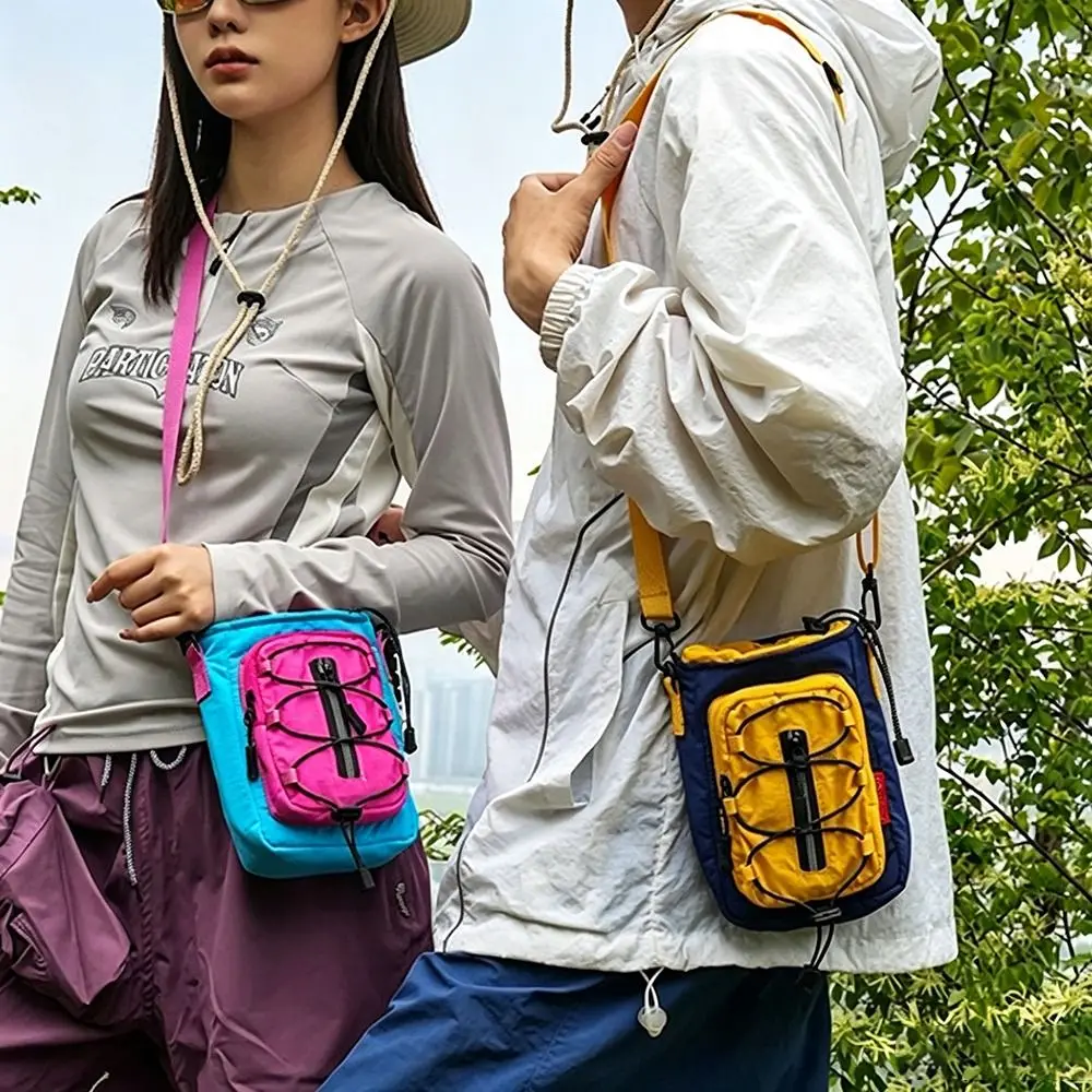 Sports Lightweight Crossbody Sling Bag Small Nylon Material Shoulder Bag Water Bottle Bag Commuting