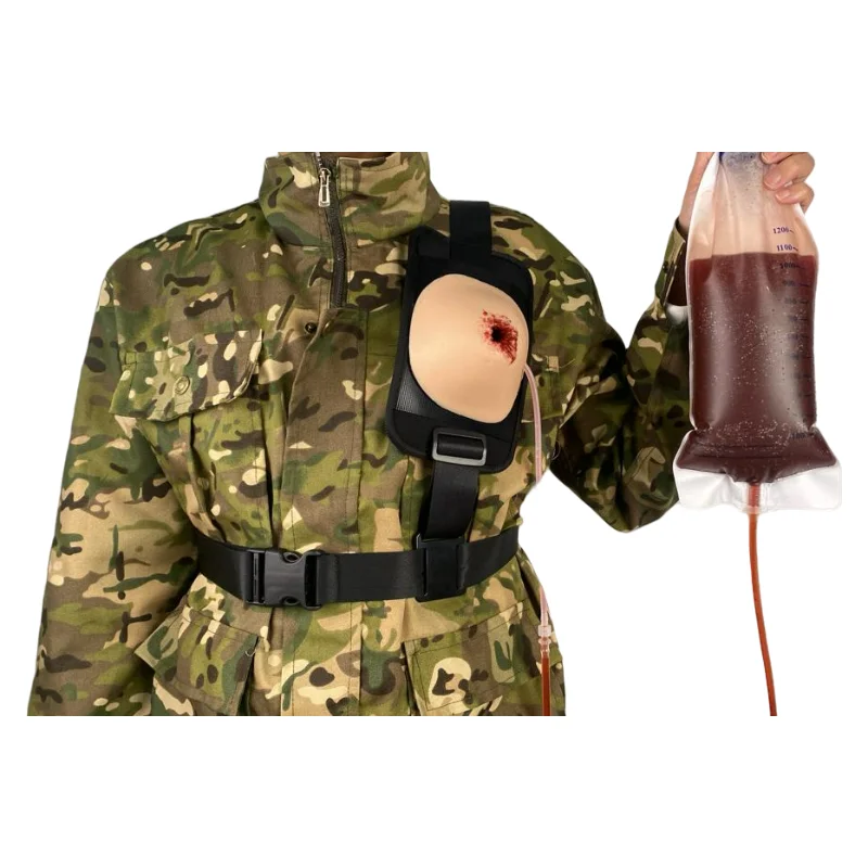 

Wearable Chest Wound Display Model GSW on Upper Body