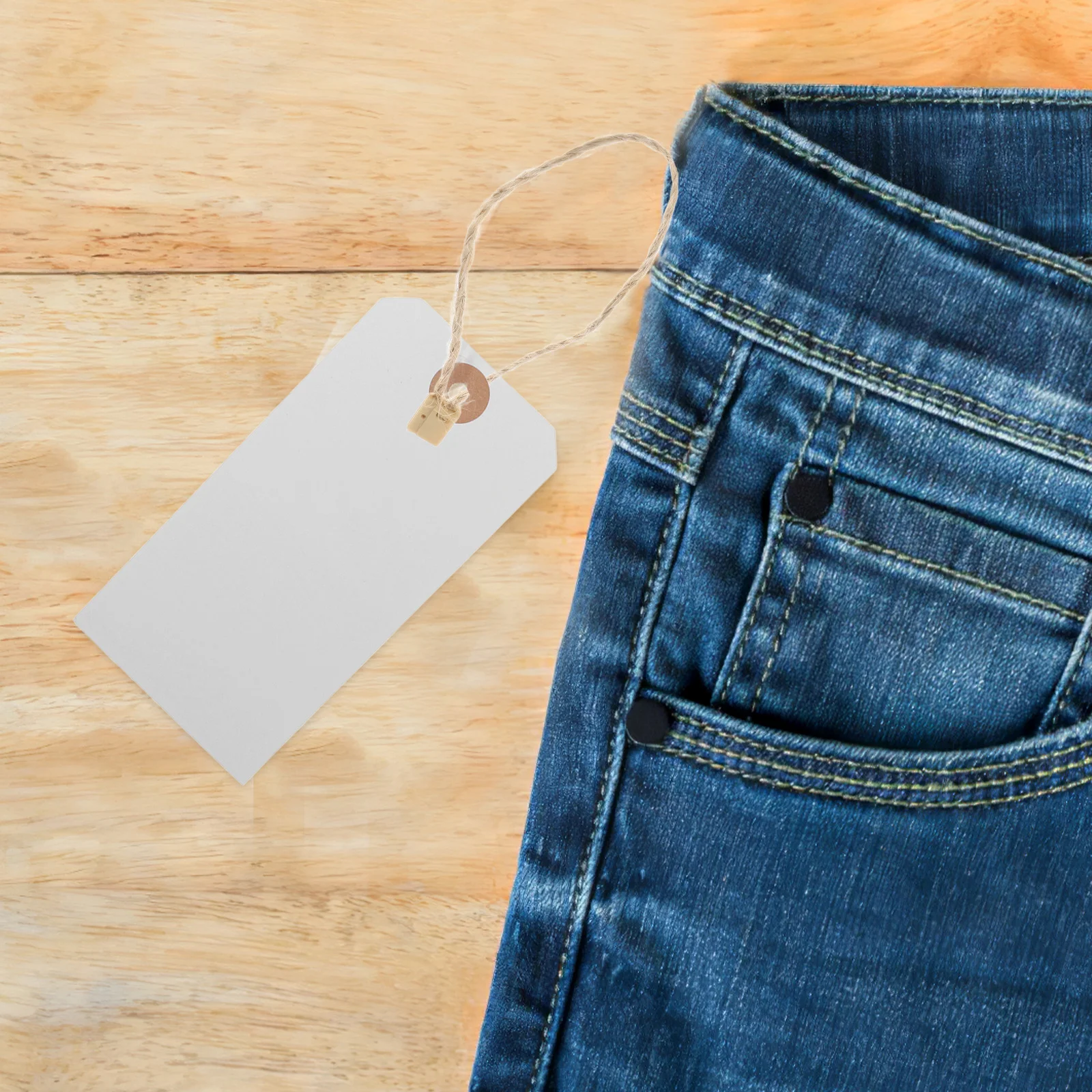 

100Pcs Ornament Hanging Rope Rustic Tag String Natural Hemp Twine for Swing Tags Present Tags DIY Crafts Easy Installation