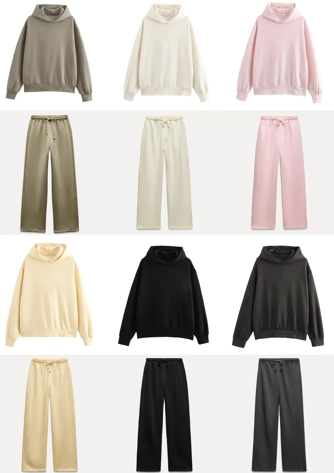 

New Women All In One Hooded Hoodie Sweatpants Set Multi Color Selection Classic Simple Loose Long Sleeve Casual Loungewear