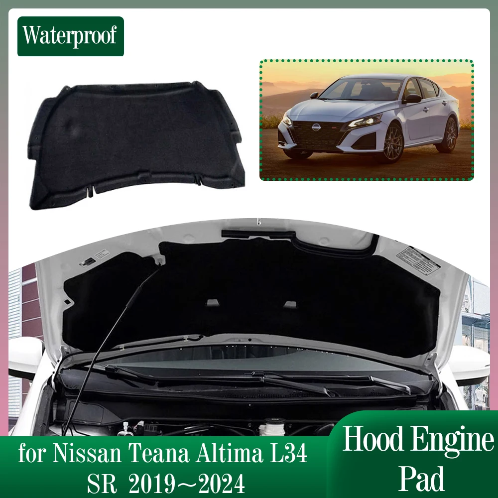 Car Hood Engine Insulation for Nissan Teana Altima L34 SR 2019~2024 Soundproof Heat Cotton Liner Trunk Cover Pad Mat Accessories