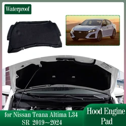 Car Hood Engine Insulation for Nissan Teana Altima L34 SR 2019~2024 Soundproof Heat Cotton Liner Trunk Cover Pad Mat Accessories