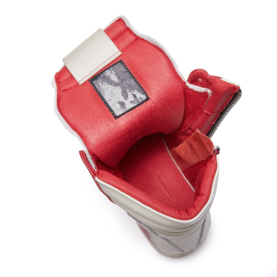 

Classic Designer Ro Men Shoes Women Sneakers Red Leather Ankle Boot High Top Casual Shoes Zipper Double Bottom Boots