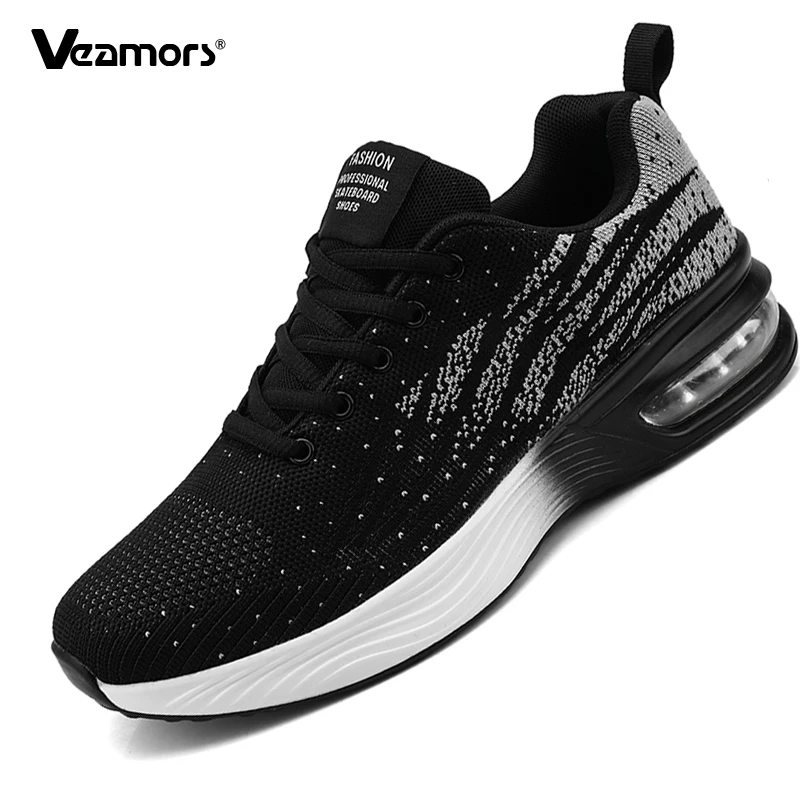 

Fashion Air-cushion Sneakers Men Breathable Comfort Running Sports Shoes Anti-slip Knitted Trainers for Outdoor Jogging Fitness