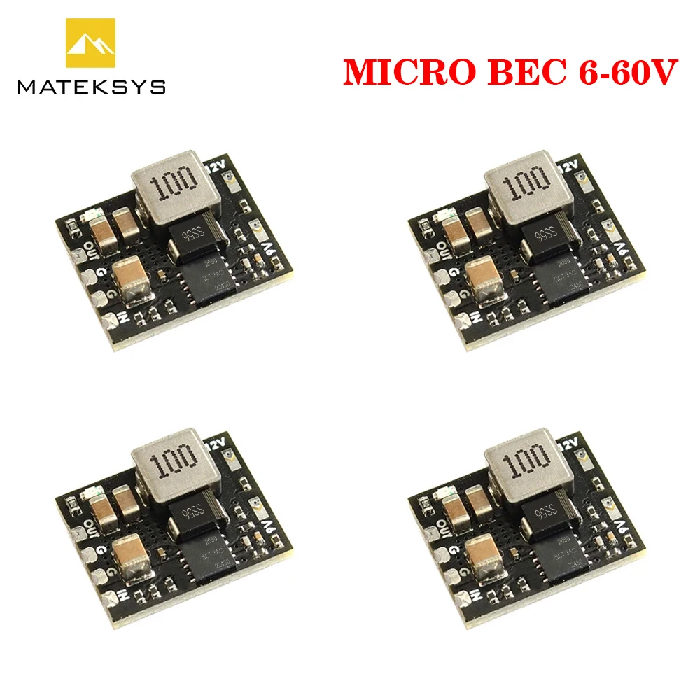 

MATEK Systems MICRO BEC 6-60V TO 5V/9V/12V-ADJ Step-down Regulator 6s for RC FPV Racing Drone Quadcopter Multicopter Parts