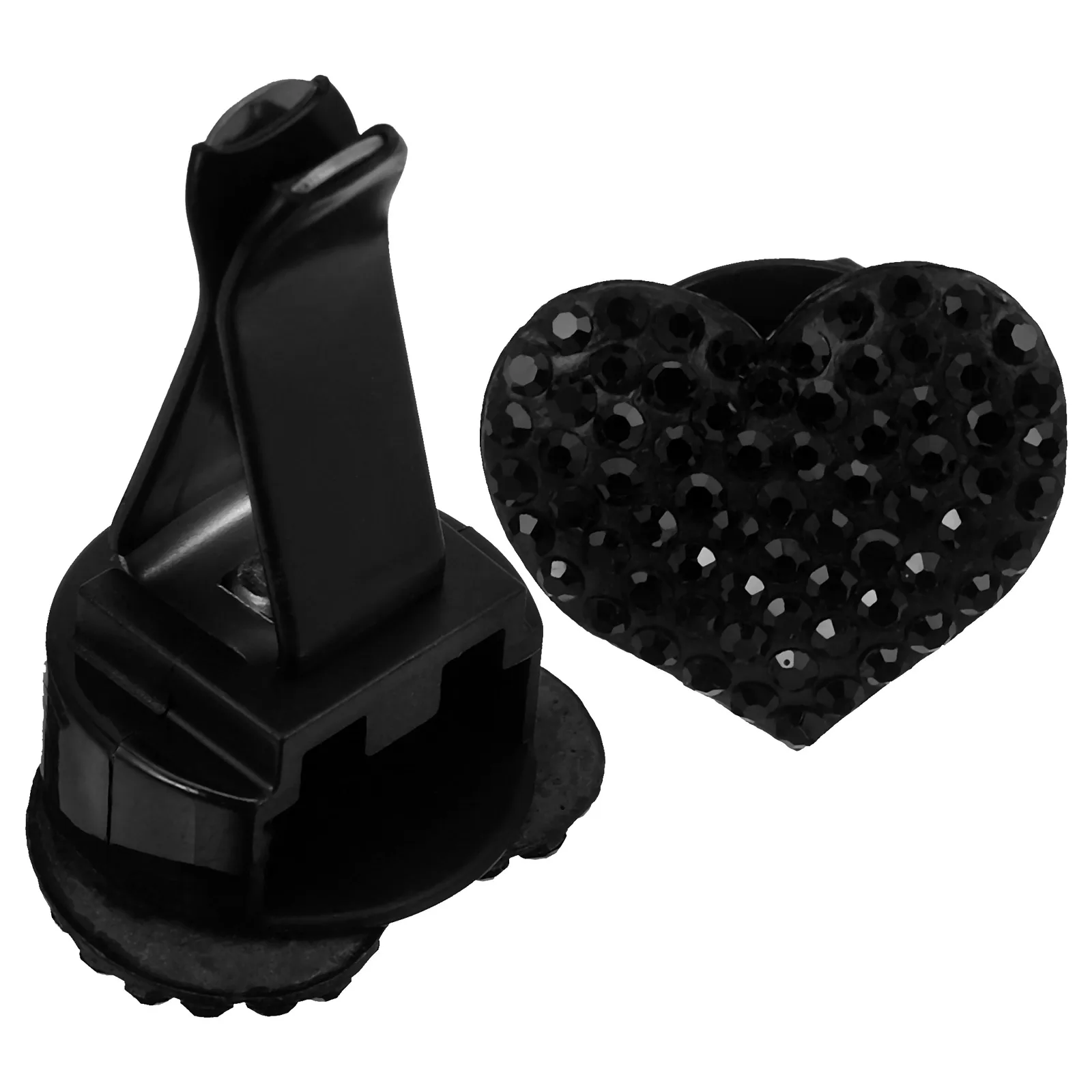 

2pcs Heart Vent Clips Car Interior Decoration Rhinestone Aesthetic Accessories Perfume Air Freshener Holder