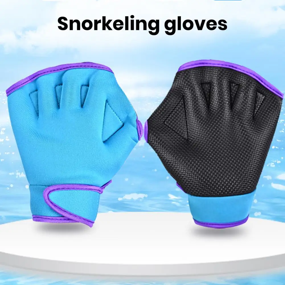 Swimming Train Gloves Adjustable Men Women Aquatic Swim Training Glove Water Resistance Training Hand Fins Paddles Swimming Gear