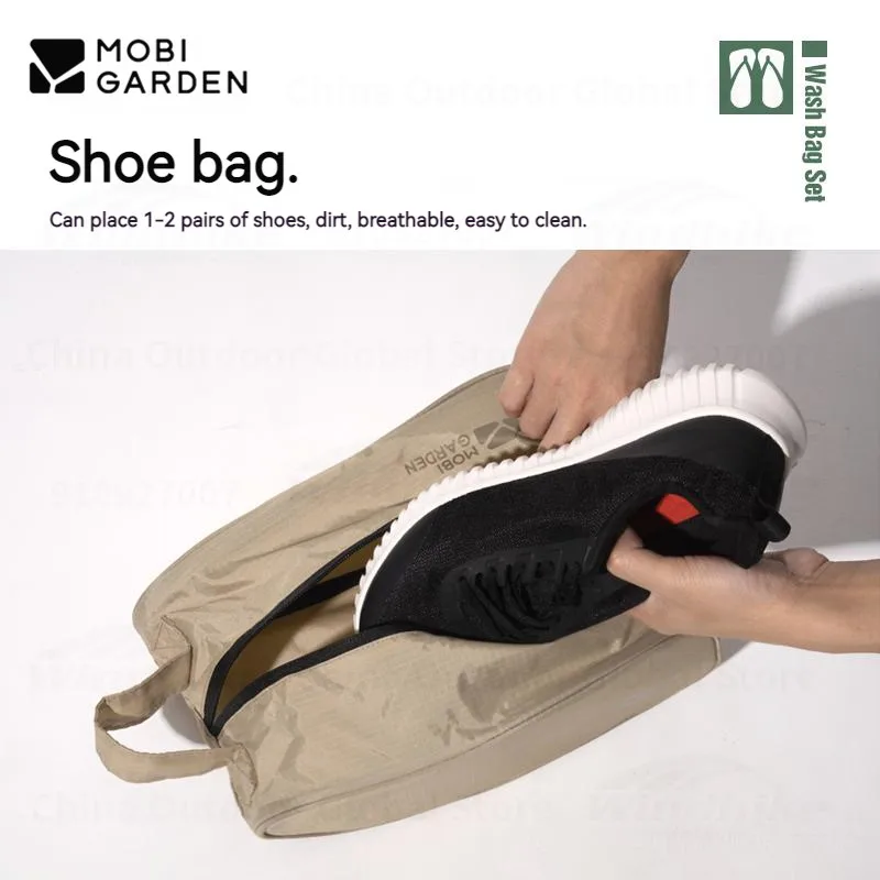 Mobi jardim três/conjunto de cinco peças saco de lavagem conjunto de viagem ao ar livre negócios roupa interior sapatos saco de armazenamento mala de maquiagem portátil