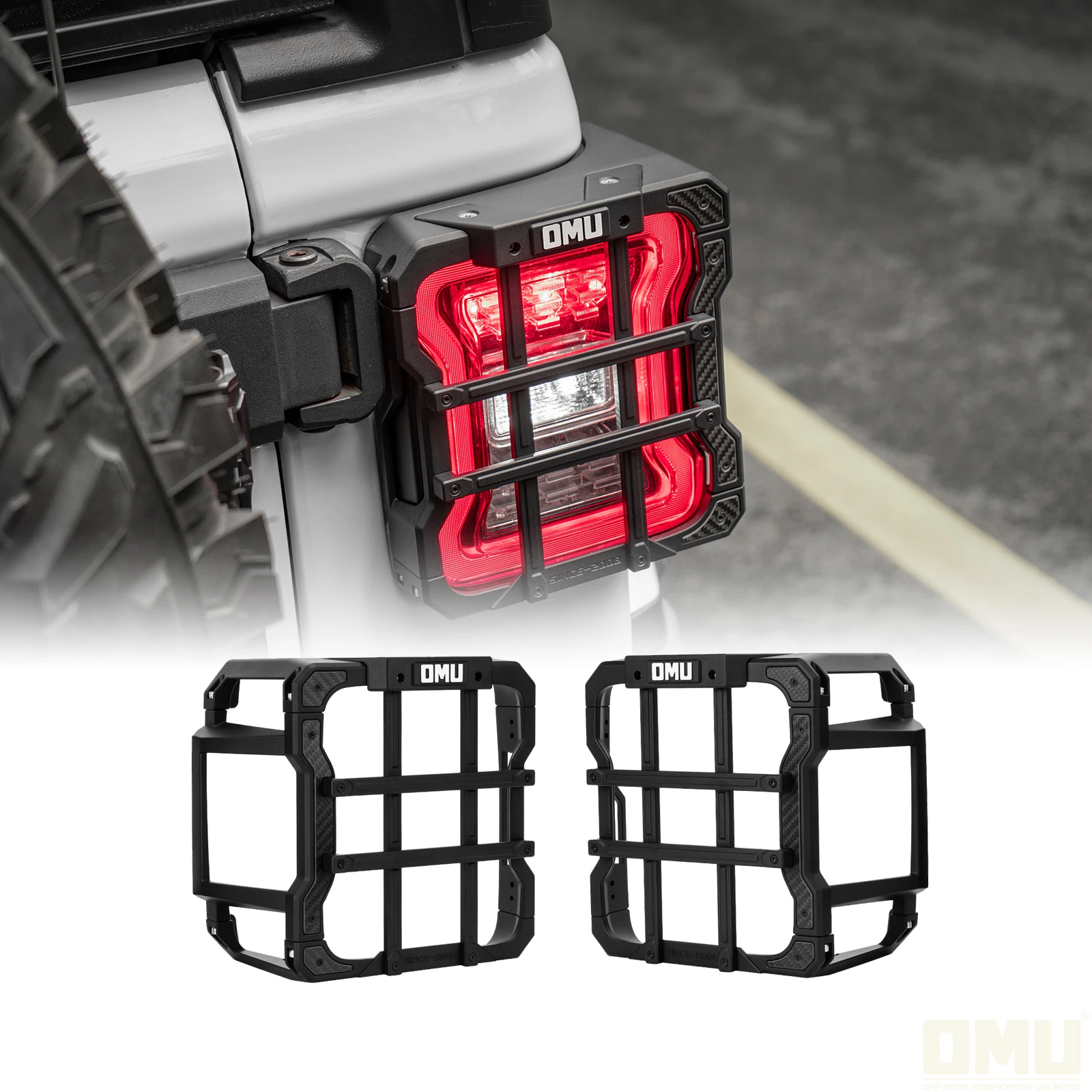 

OMU 4x4 Aluminum Taillight Protective Cover For Jeep Wrangler JL 2018-2024 4/2-Door Rear Lamps Guards Offroad Accessories