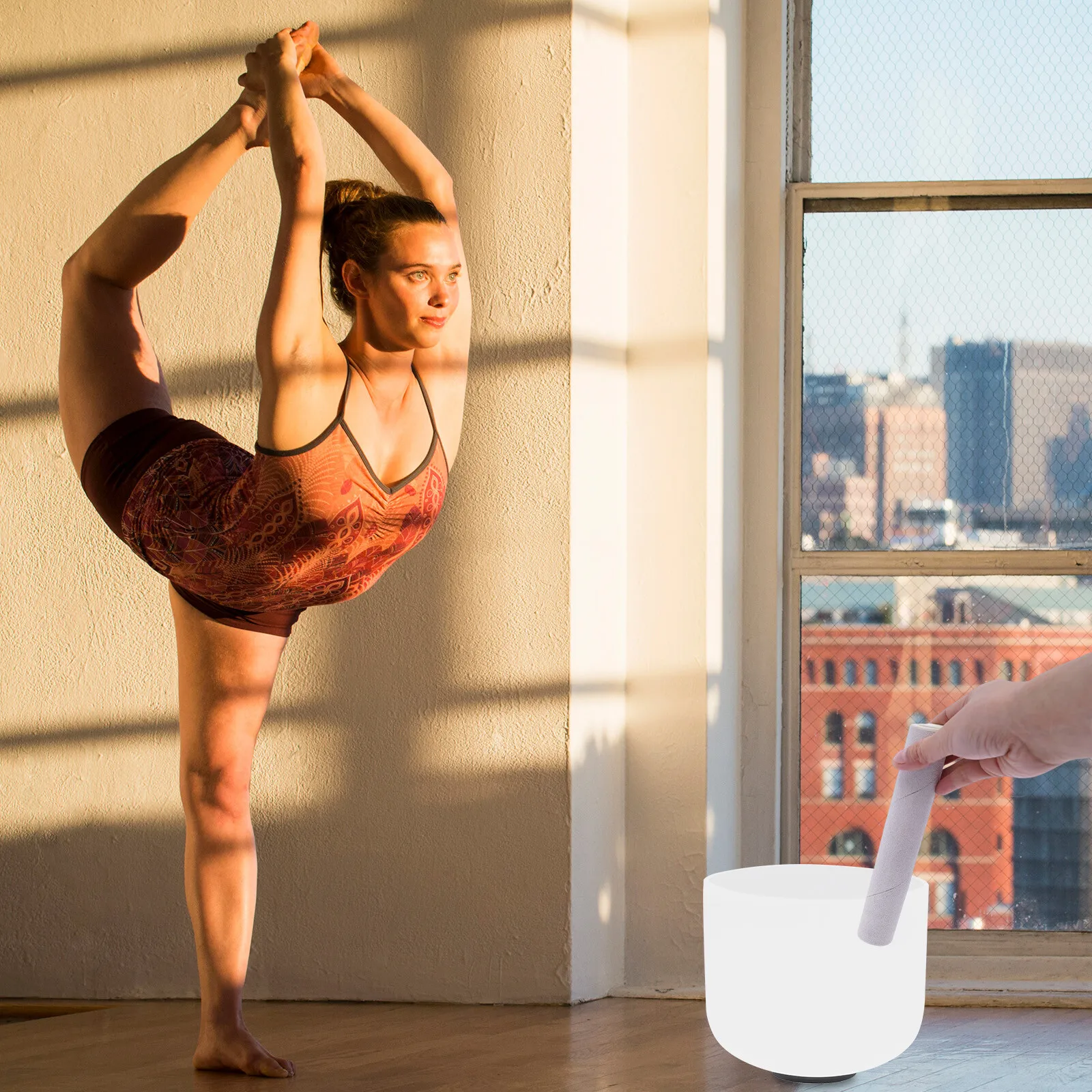 

Музыкальная чаша в форме сердца, 8-дюймовая идеальный тон, матовый кварц, кристалл для медитации с резиновым кольцом, хрустальная поющая чаша