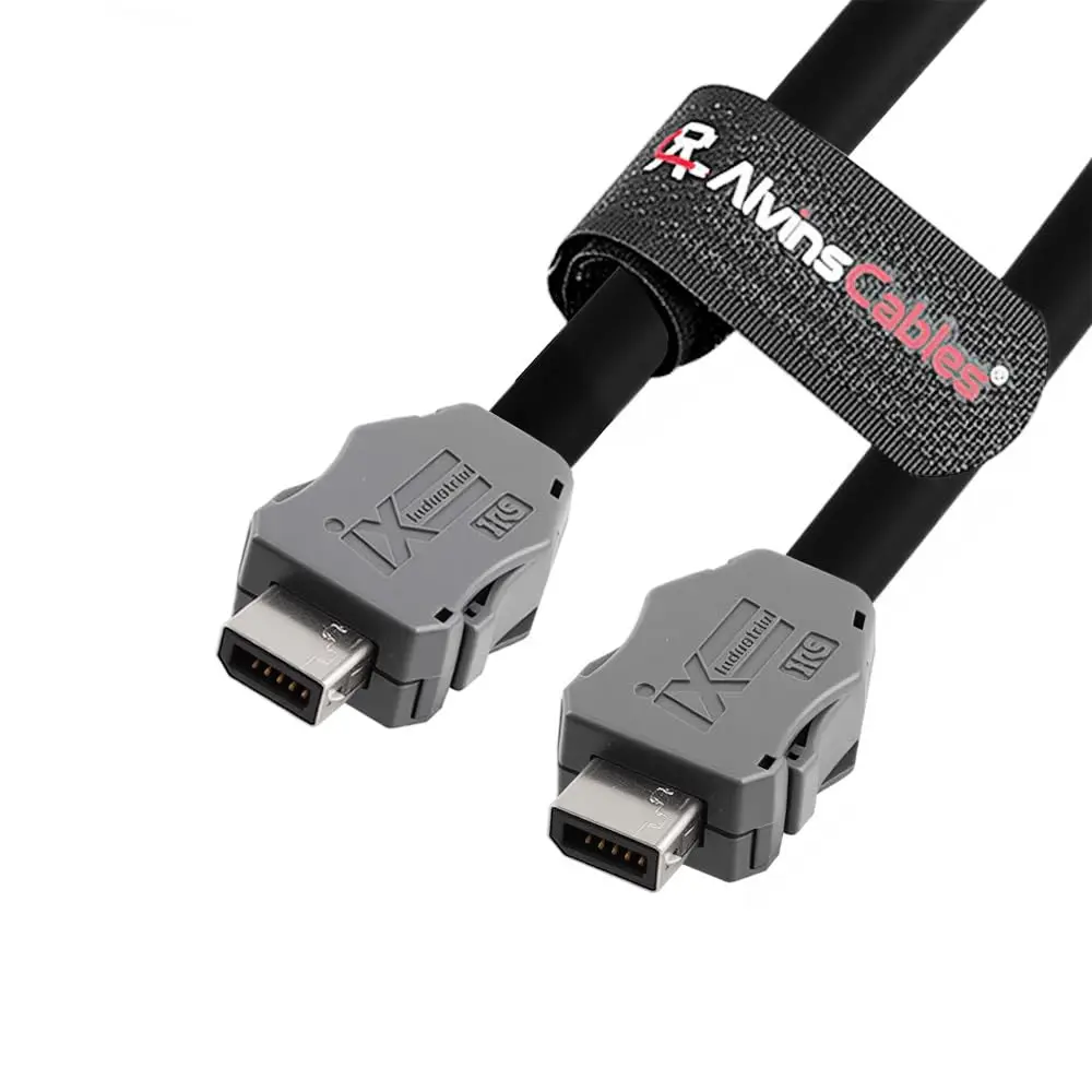 Alvin's Cables IX Industrial IX30G-A-10S-CV A-Key Cat6a Ethernet Cable for PLC Machine Vision Industrial Automation Sensor PoE