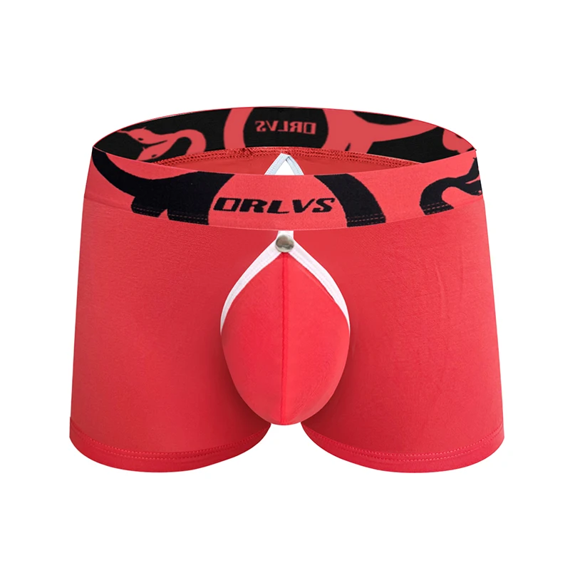 

Men's Slim Fit Boxer Briefs Detachable U Pouch Hip Raising Front Rear Opening Crotch Breathable Modal Soft Boxershorts Trunks