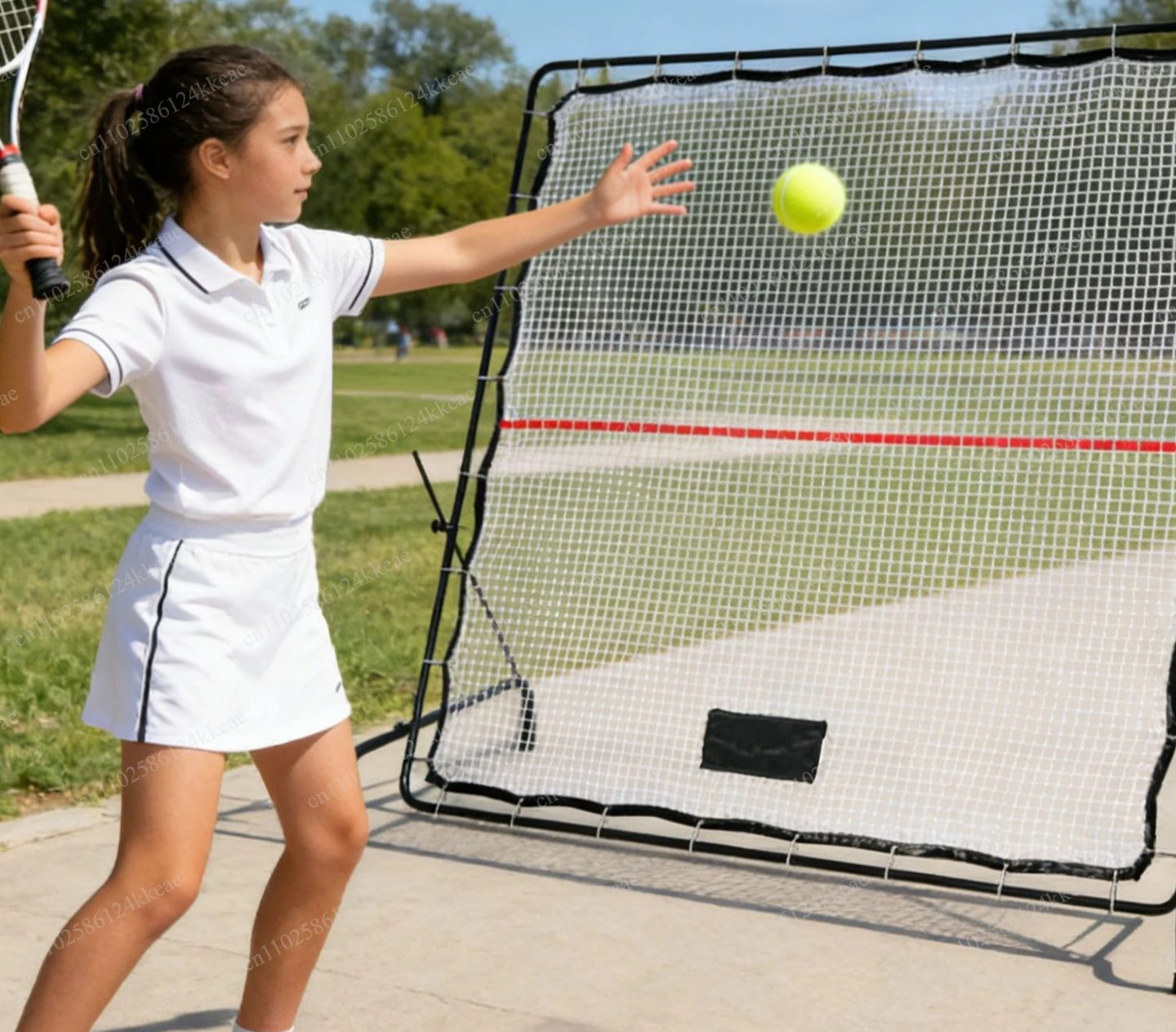 

Portable tennis practice net wall One person plays tennis practice Multi-angle rebound wall Service training net Foldable
