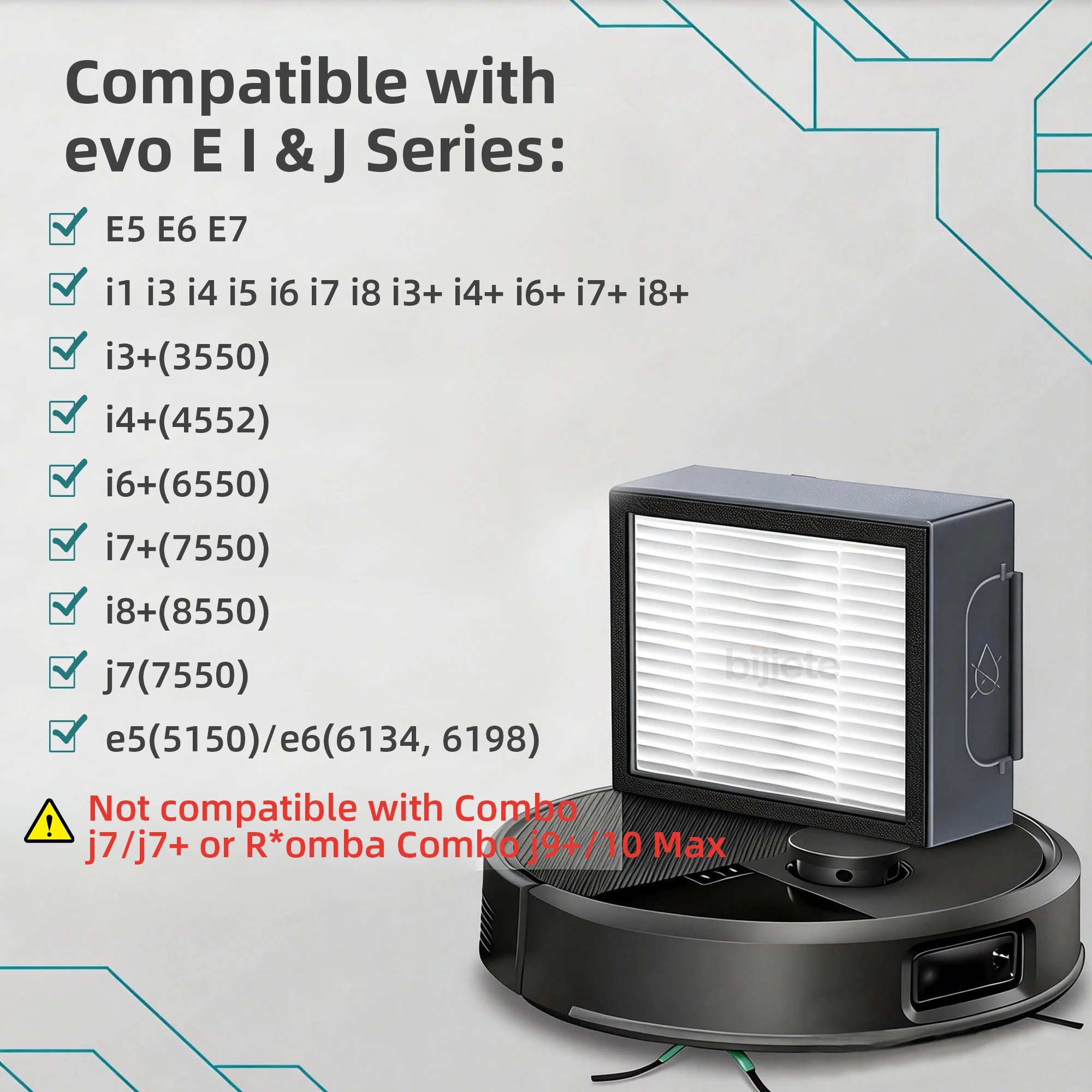 Filters Replacement For iRobot Roomba E I&J Series E5 E6 i1 i3 i4 i5 i6 i7 i8 J5 J6 J8 Vacuum Cleaner, Not For Combo J7 J7+ image 2