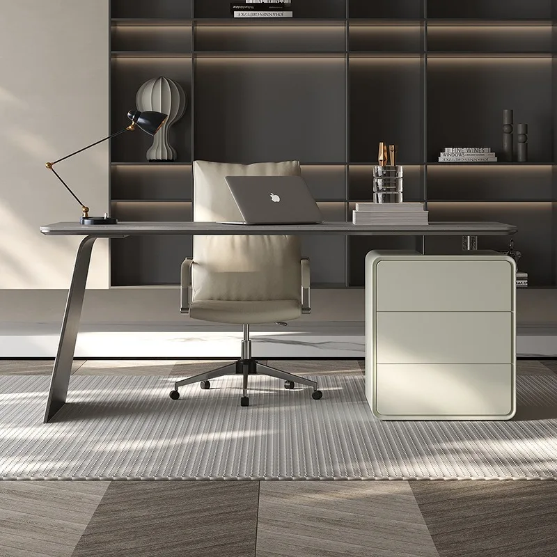 Modern Rock Slab Office Desk Nordic Luxury Study Computer Desk High-end Minimalist Designer Commercial Furniture Escritorio FYOD