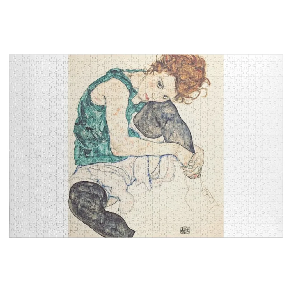 Egon schieles paintings Egon schiele artwork Egon schiele Jigsaw Puzzle Personalised Toys Personalized Custom Wood Puzzle