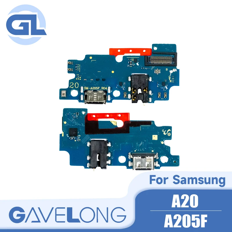 

GAVELONG For Samsung A20 USB Port Main Board Flex Cable Connector Parts Charger Board Port Connector for SamSung