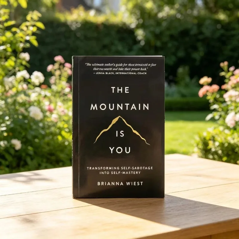 The Mountain Is You by Brianna Wiest, Self Help Book for Personal Growth, Transforming Self Sabotage into Self Mastery 