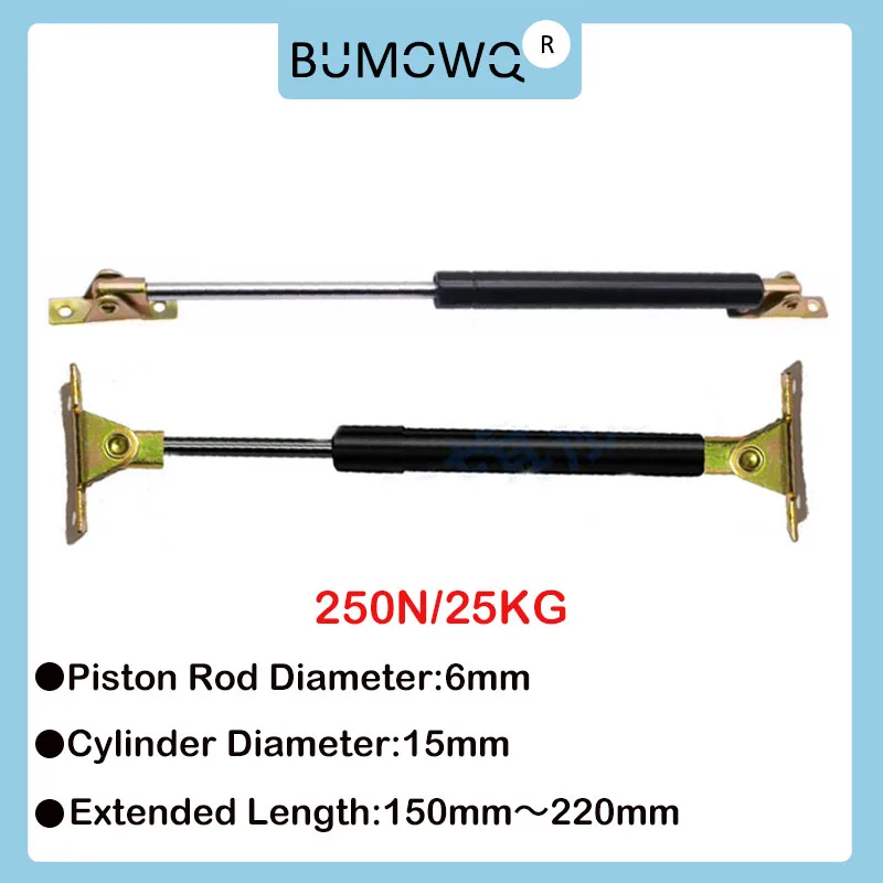 

1PC 150mm-220mm 25kg/250N Furniture Strut Bar Universal Strut Bars Gas Shock Absorber Hydraulic Lift Kitchen Cabinet Hinge