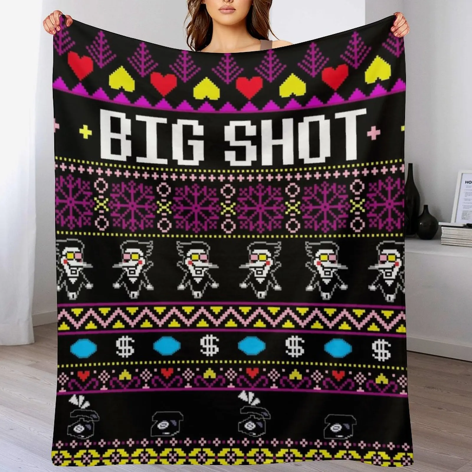 Spamton's BIG SHOT Kromer Krismas Throw Blanket Luxury Throw Bed covers Thins Shaggy Blankets