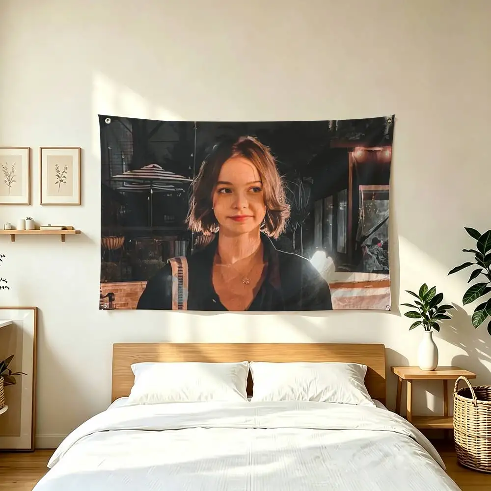 E-Emma Myers A-Actress  Flags Wall Hanging Tapestry Outdoor Garage Room Decorative flag Background Blanket
