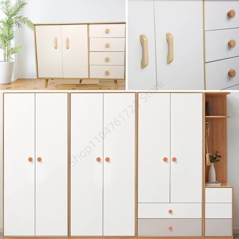 มือจับตู้ไม้ 10 ชิ้น มือจับประตูครัวไม้เนื้อแข็ง มือจับตู้เสื้อผ้า มือจับลิ้นชักตู้ มือจับเฟอร์นิเจอร์