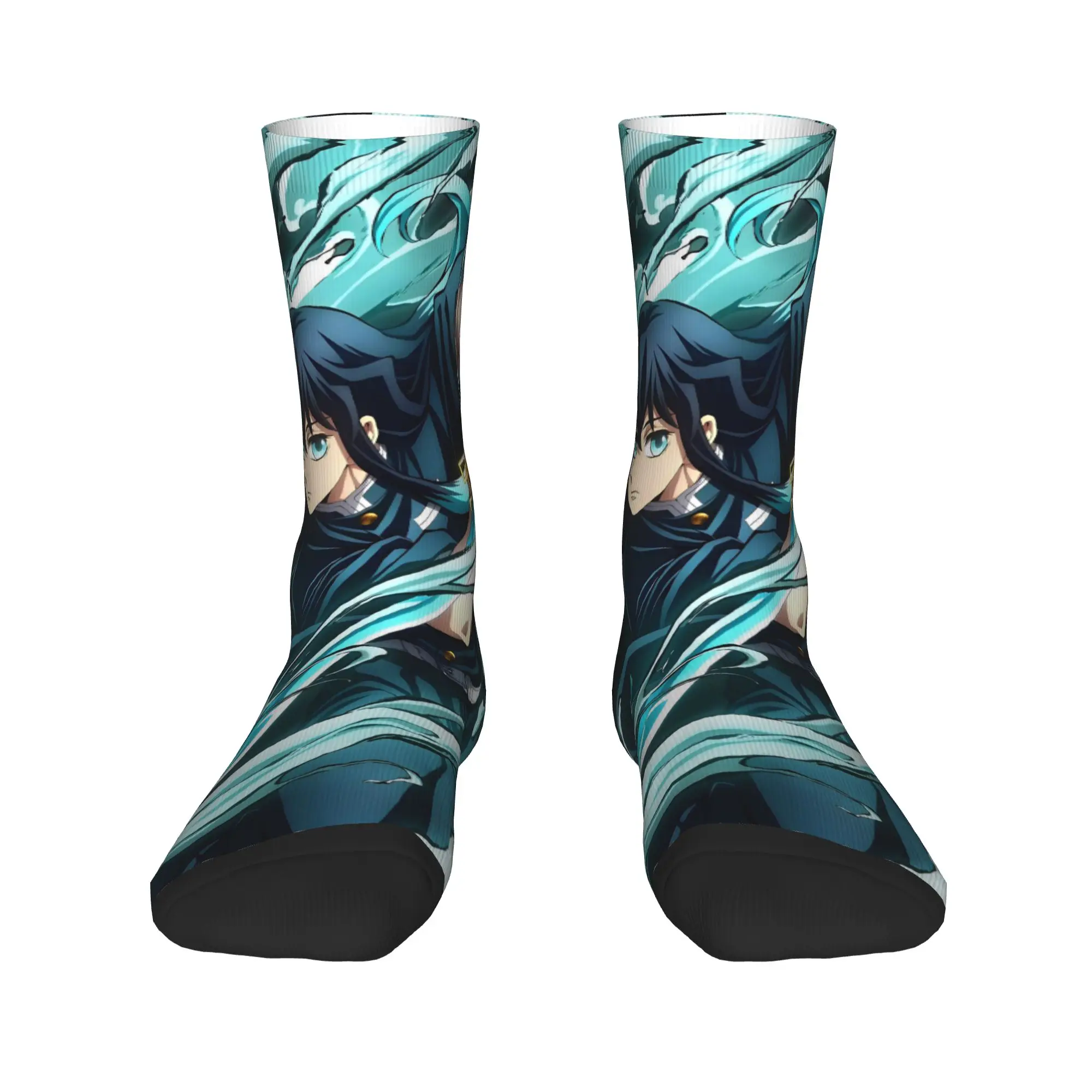 Muichiro Tokito Anime Socks  Printed Stockings Anti Bacterial Couple Socks Comfortable Autumn Funny Climbing Socks