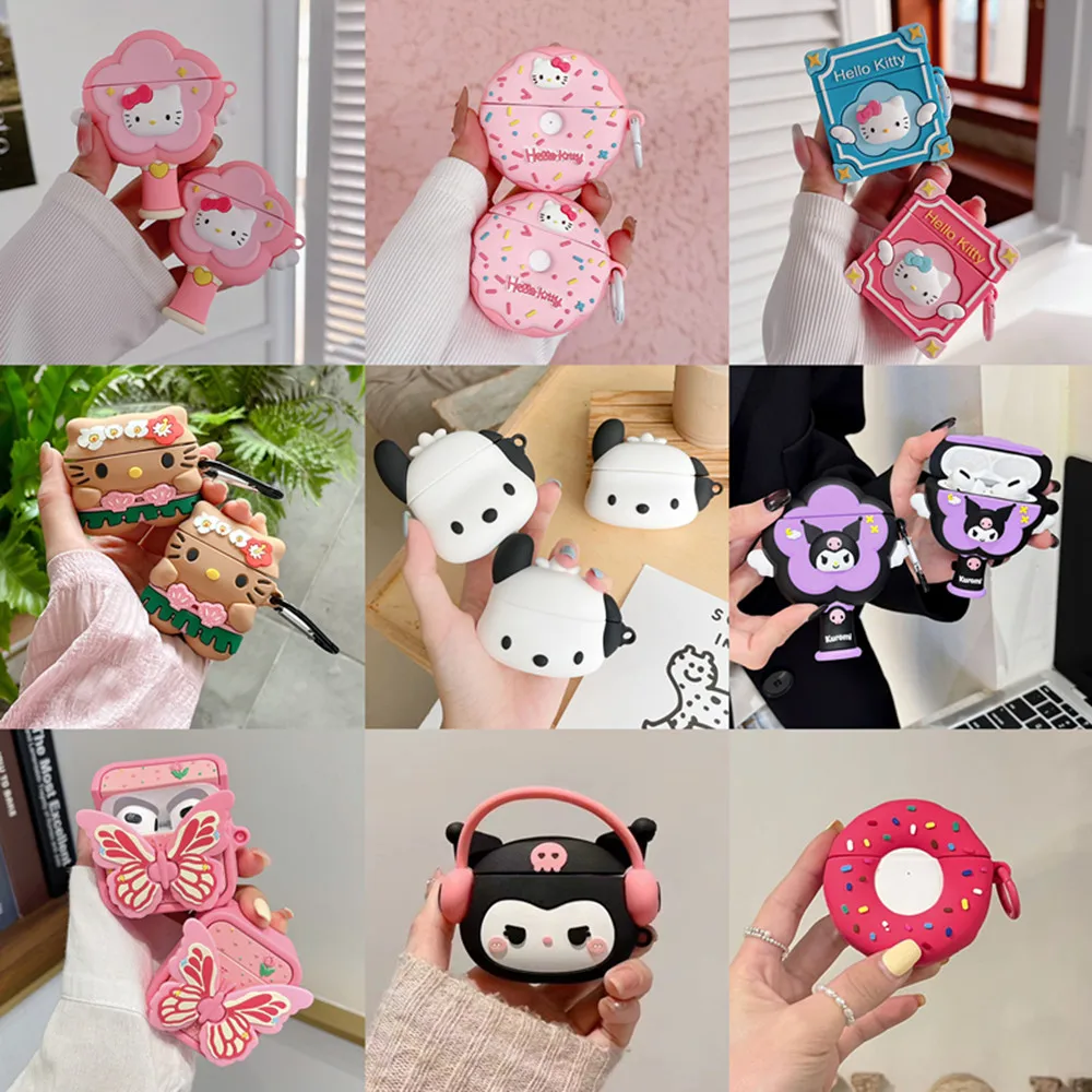 3D Cartoon Case For Apple AirPods Pro 2 Cute Earphone Case For AirPods 1 2 3 Pro2 Silicone Soft Wireless Headphones Cover