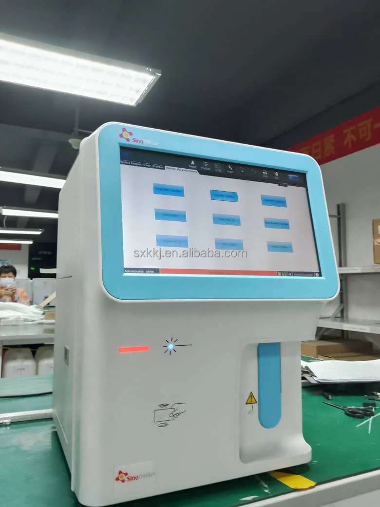 14 Inch LCD Tri-angle Laser Scatter and Flow Cytometry Technology 5 Part Hematology Analyzer System