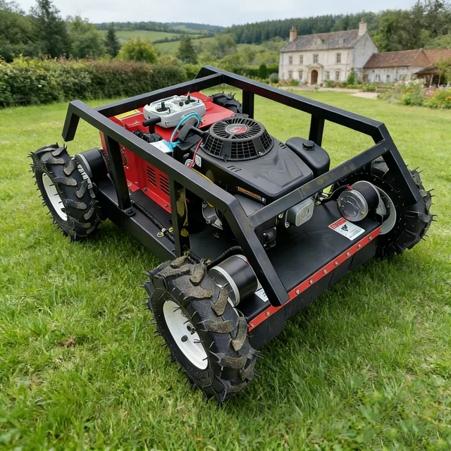Self Propelled Remote Controlled Lawnmower Specifically Designed for Golf Courses  Powered zero Turn Radius Lawnmower