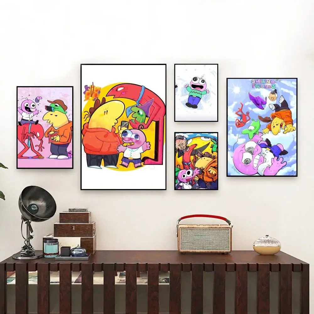 

cartoon S-smiling f-Friends Poster Perfect Space Sticker Self Adhesive for Office Home Theater Wall Art Decor Fancy Gift