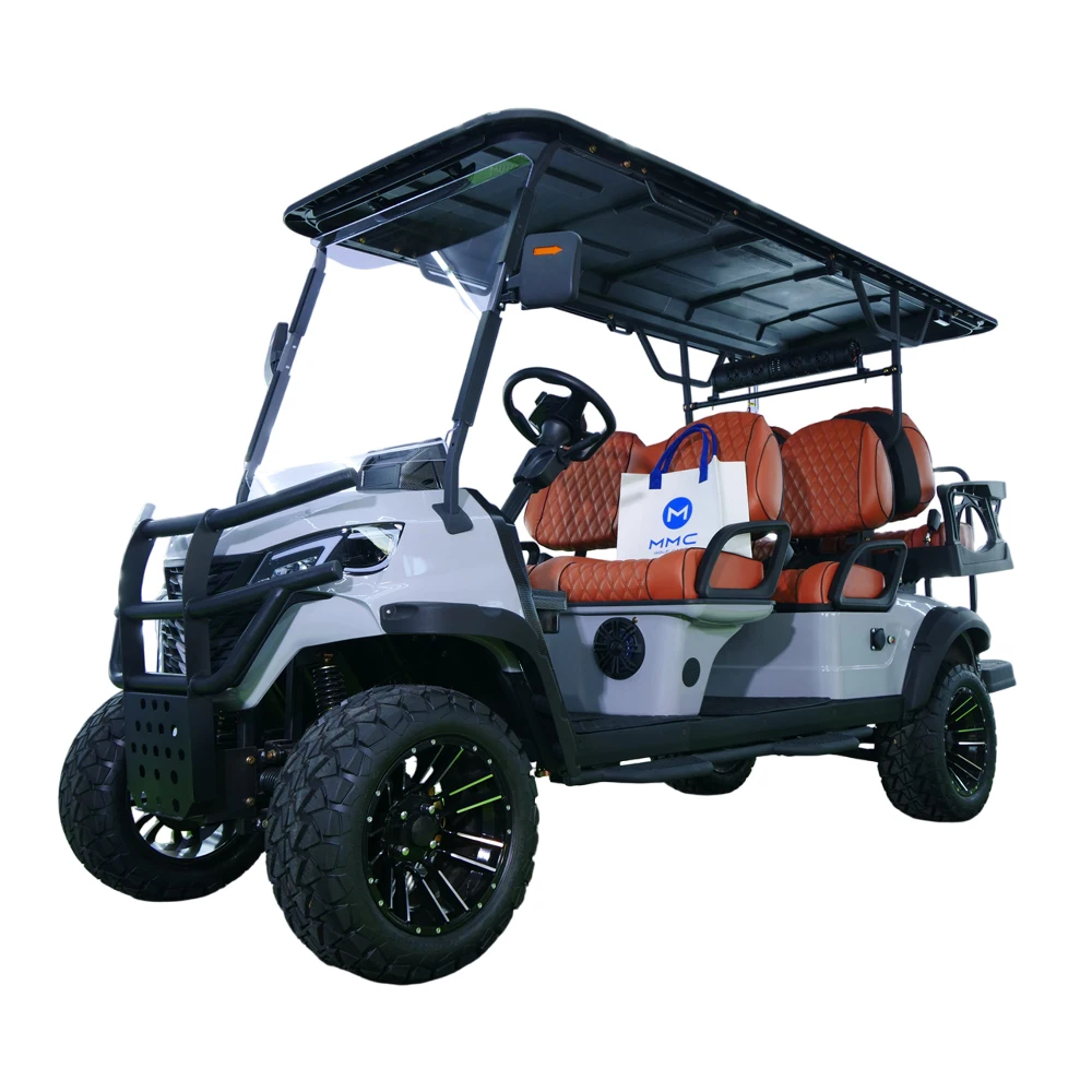 Max. 72V 10KW AC System Lithium Battery Solar Panel 4 6 Seats 4x4 Lifted Buggy Off Electric Golf Cart