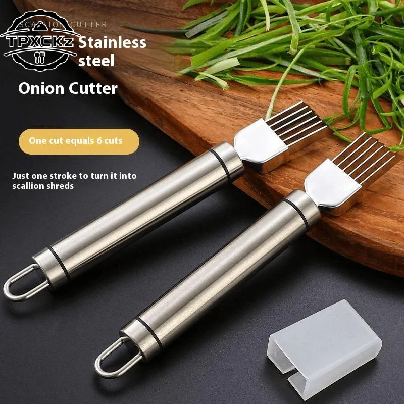 Scallion Cutter, Onion Cutter, Green Onion Shredder, Stainless Steel Vegetable Slicer, Innovative Kitchen Tool, Kitchen Gad