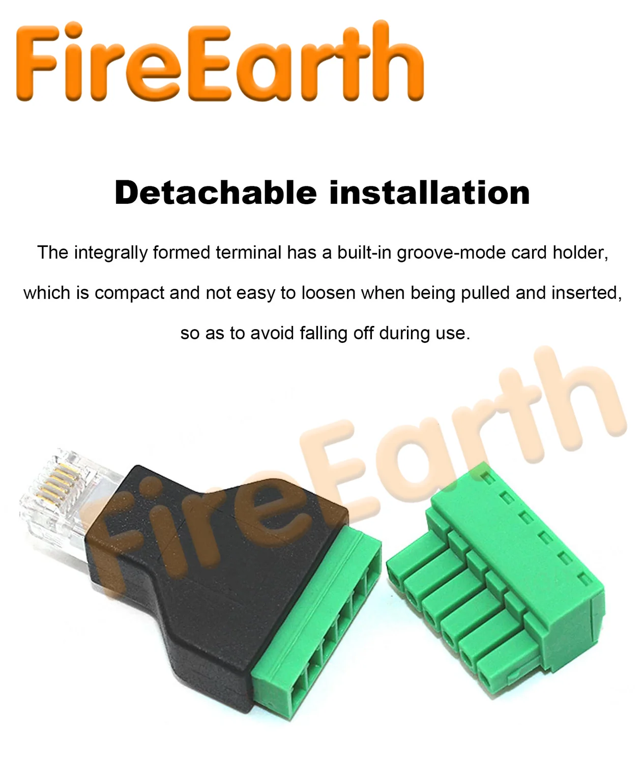 RJ12 6P6C Male to 6Pin Screw Terminal Block Adapter RJ11/RJ12 Modular Connector Solderless Terminal Board for Cat3 Telephone