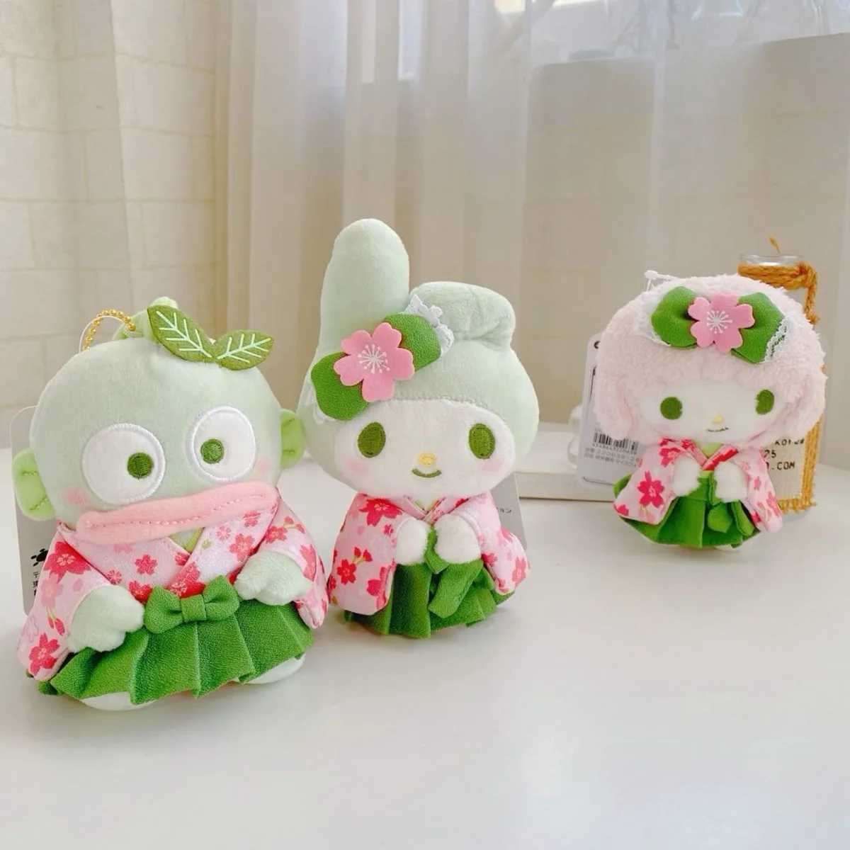 

Kawaii Genuine Sanrio Hangyodon Matcha Kimono Lamb Plush Hanging Ornaments Cartoon Anime New Super Soft Nice Limited Gifts