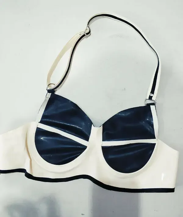 

Hot Sale Latex Rubber Bra Gummi white and Schwarz Bikini Sexy Cozy Sling Fixed S-XXXL