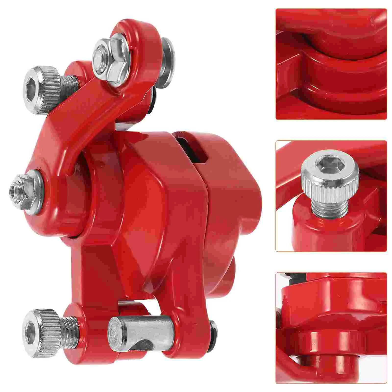 2 Pcs Brake Caliper Calipers for Front and Rear Pads before after Disc Motorcycle Red Aluminum Alloy Scooter Tool Gas