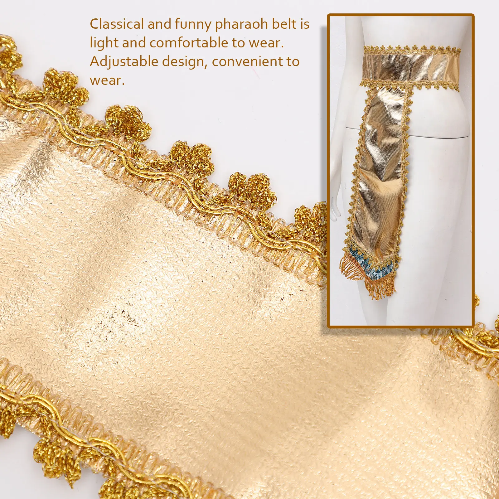 

Египетский пояс из ткани, регулируемый, для костюма на Хэллоуин, реквизит для вечеринки, аксессуар для Хэллоуина, египетский пояс, сувенир для вечеринки