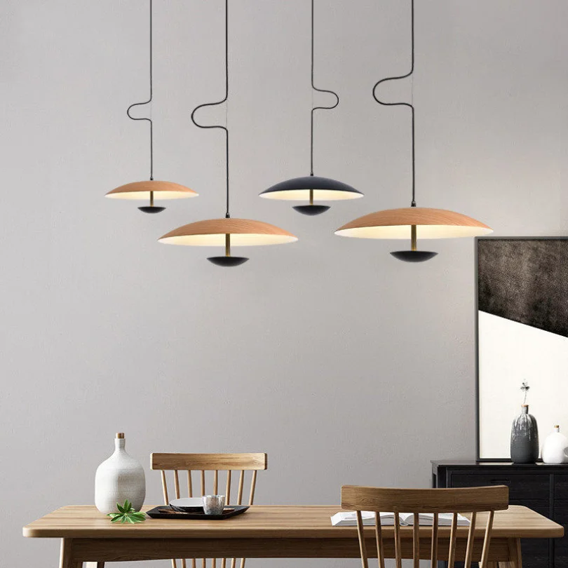 Luces colgantes Led nórdicas para cocina, comedor, Isla, dormitorio, lámpara colgante de cabecera, candelabros de techo modernos, diseño de madera