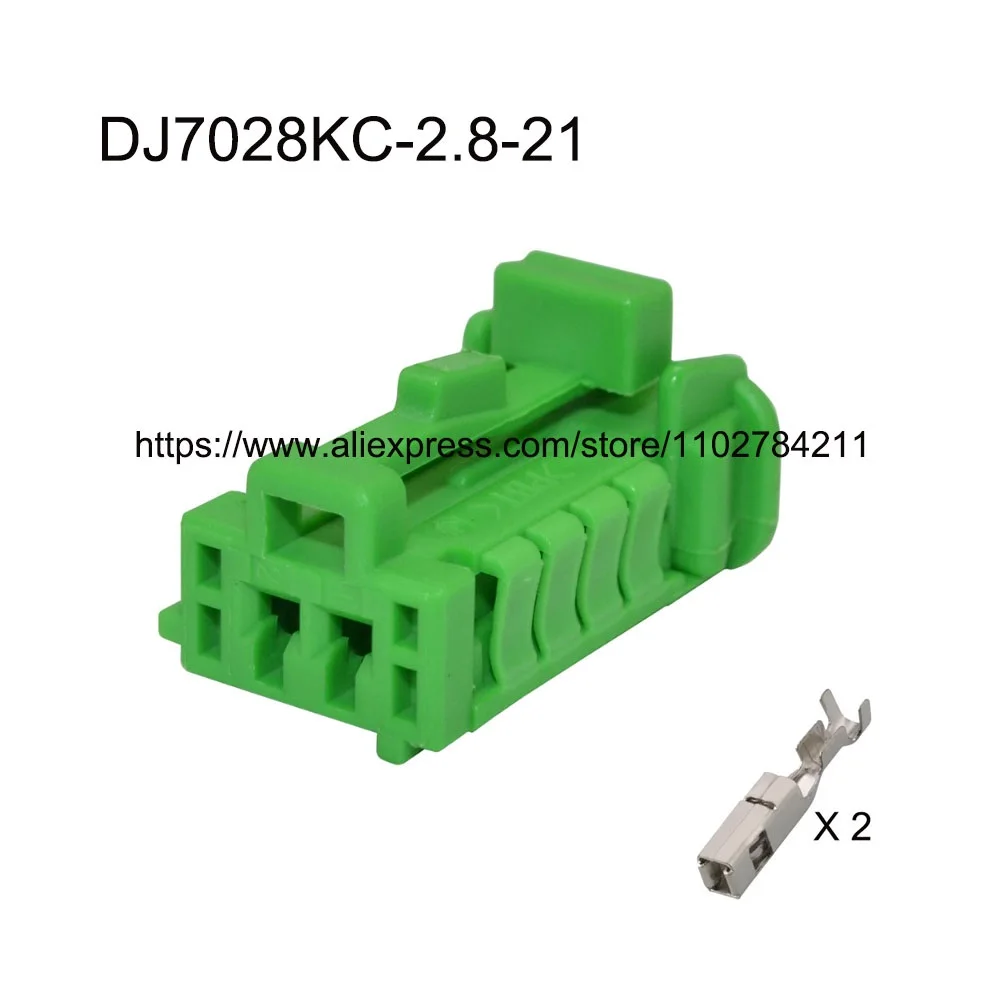 500SET DJ7028KC-2.8-21 auto Waterproof cable connector 2 pin automotive Plug famale male socket Includes terminal