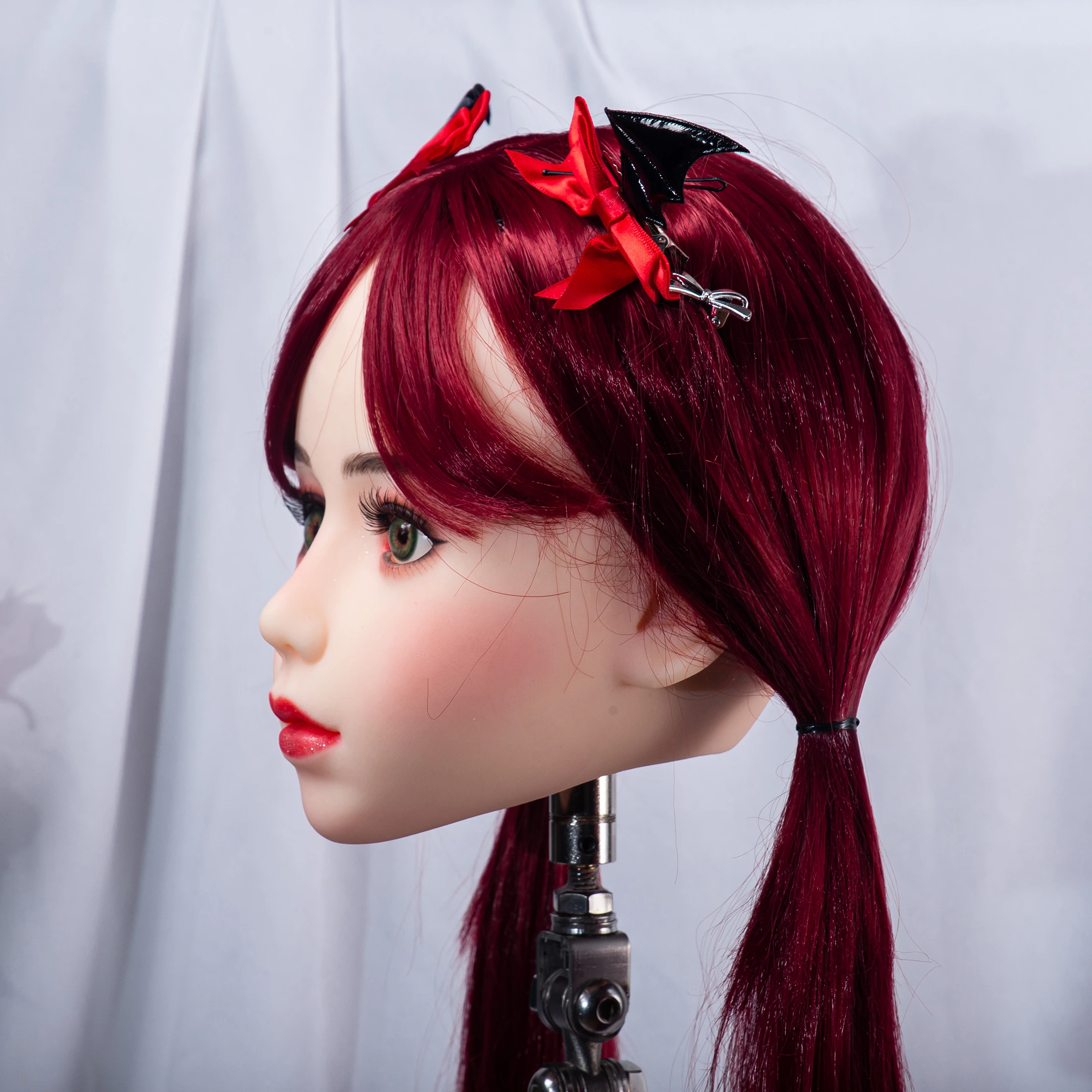 نموذج رأس بشري للبالغين M16 للجنسين مع واجهة لولبية وشعر مستعار مطابق للتلميذ