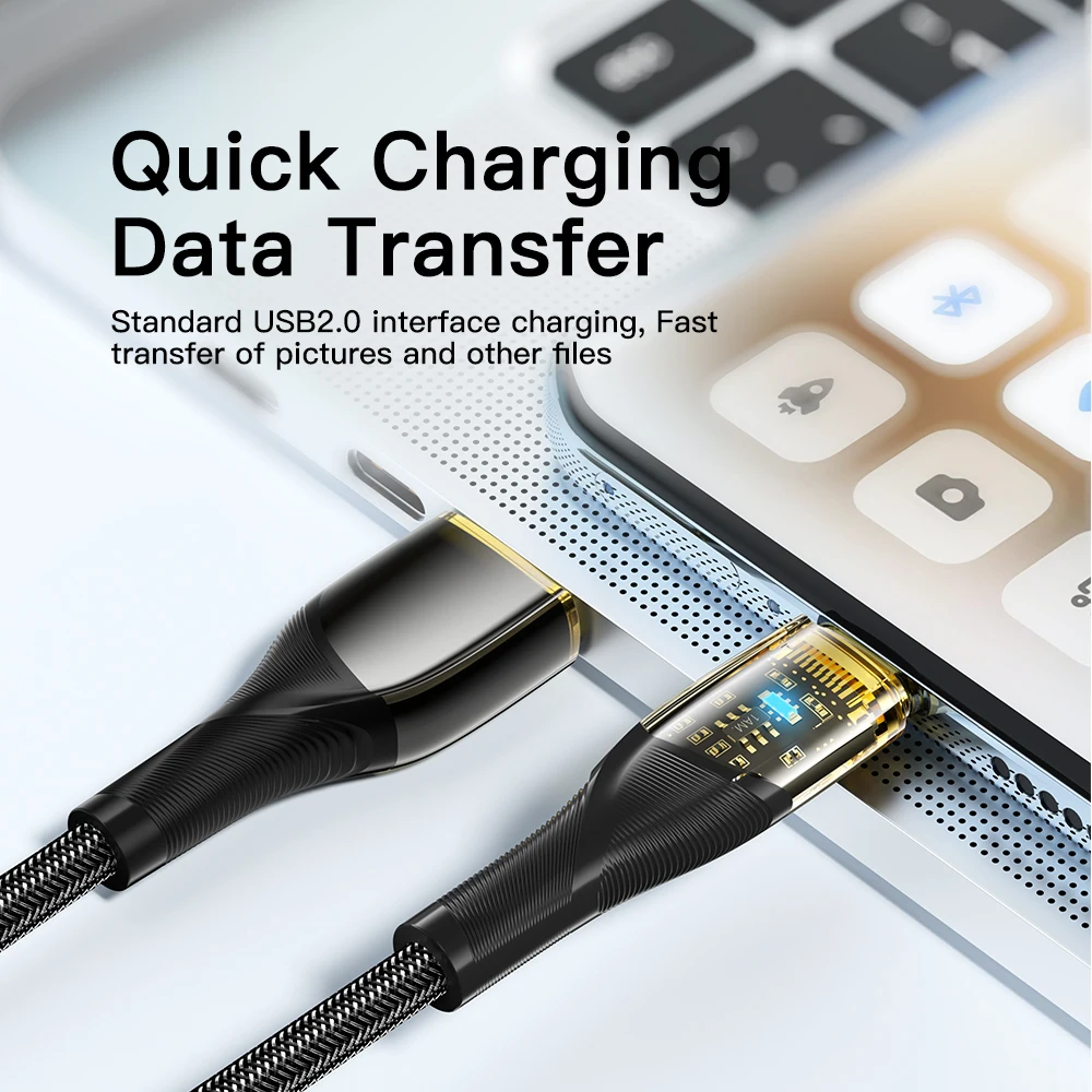 Essager 7A USB Type C Cable PD 100W Fast Charging Wire USB C Charger Data Cord For Huawei P50 Samsung Honor for iPhone 16 pro image 5