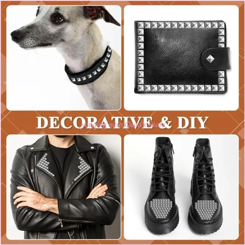 57QA Dekorative Nieten aus Legierung für Punk-Mode-DIY-Projekte – Detail 3