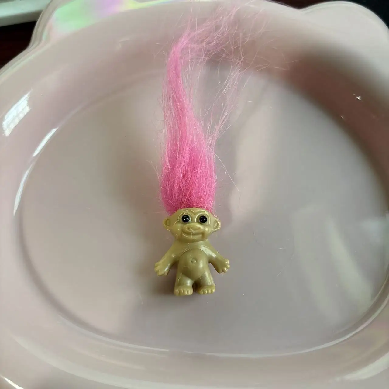 5/10 Uds Mini Trolls muñecos Anime figura de acción pelo colorido colección de modelos de miembros de la familia juguetes para n view 5